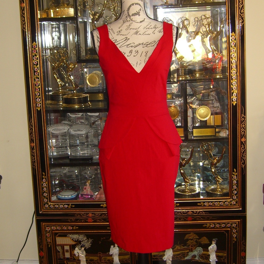 HYBRID RED BODYCON DRESS US8 UK12